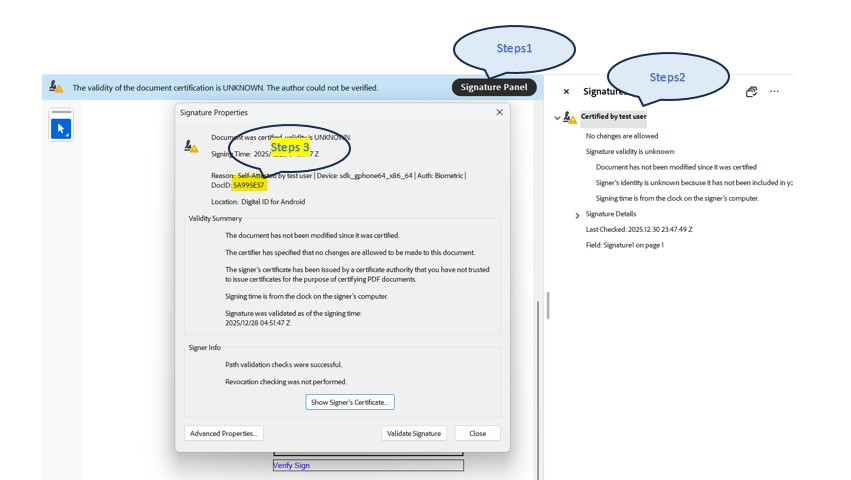 Adobe Reader Verification